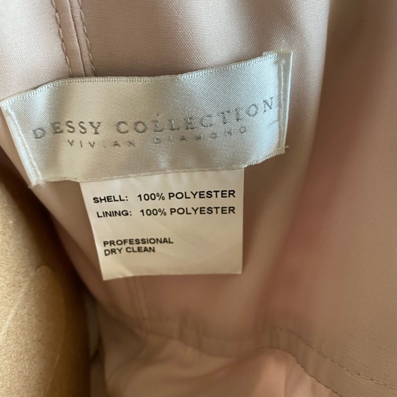 Dessy Collection Lux Off The Shoulder Chiffon Gown - Picture 4 of 9